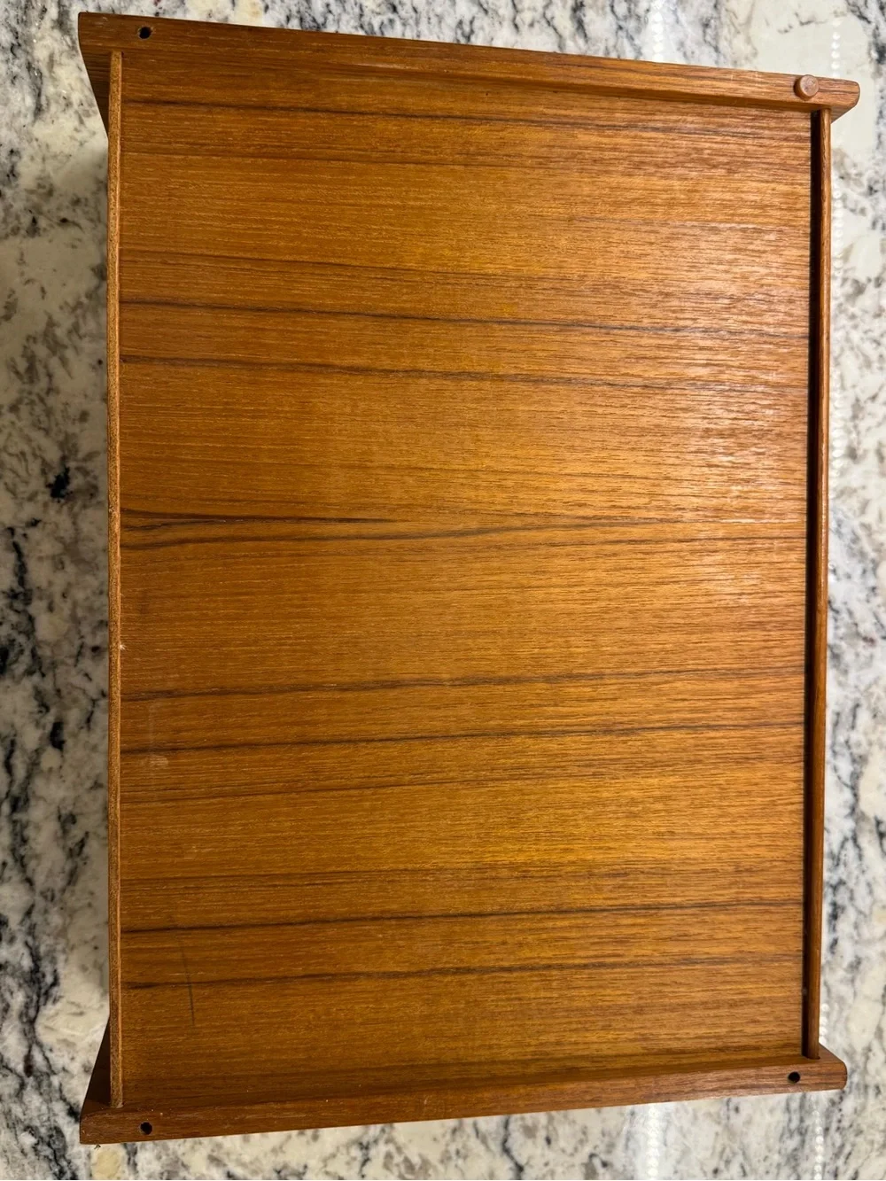VTG Oak Wood Tambour Roll Top Desk Organizer Mail Sorter ALS Industries MCM